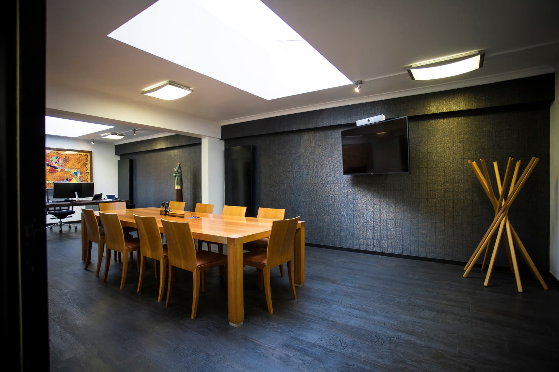 Salle de réunion de l'étude notariale à Liège